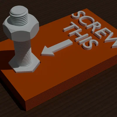 Mô hình biển báo "Screw This" vui nhộn trang trí bàn làm việc