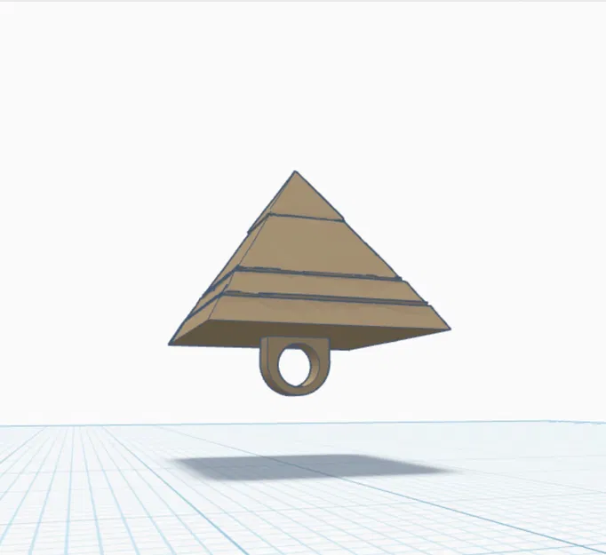 Móc khóa hình Kim Tự Tháp - Thiết kế in 3D đơn giản và cá tính - Image 1