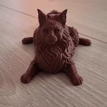 Mô hình mèo Maine Coon khớp nối linh hoạt - in liền khối