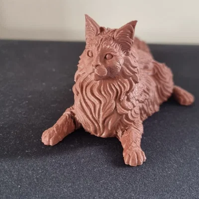 Mô hình mèo Maine Coon khớp nối linh hoạt - in liền khối