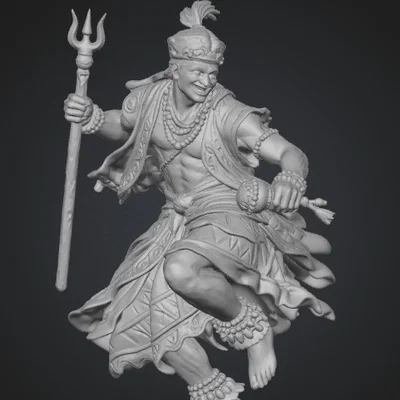 Mô hình chiến binh nhảy múa Dancing Warrior in Red Regalia 3D