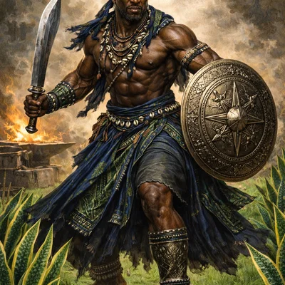 Mô hình 3D Ember Dawn Warrior - Chiến binh dũng mãnh đầy chi tiết