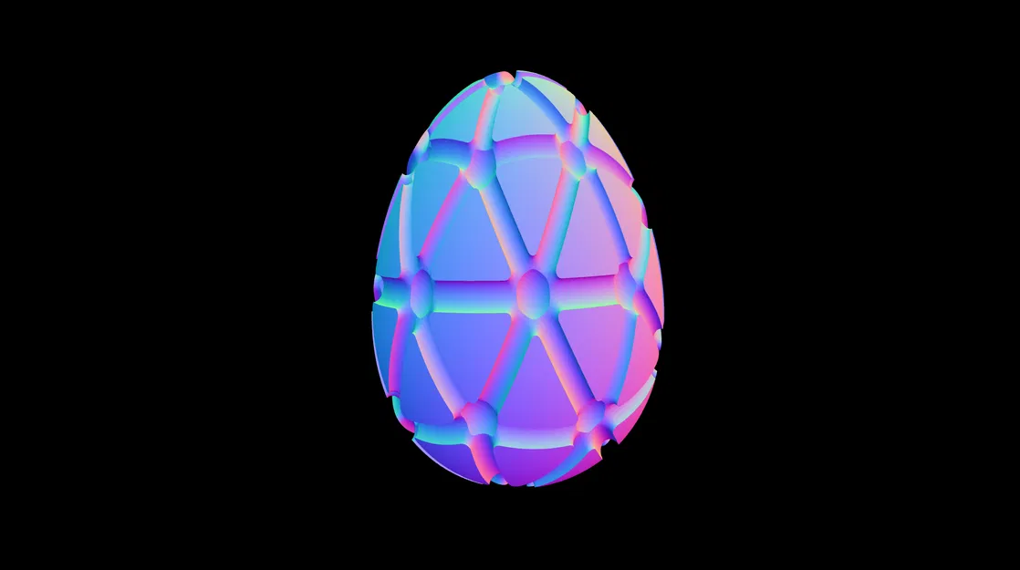 Bộ sưu tập mô hình trứng Geodesic trang trí in 3D độc đáo - Image 1