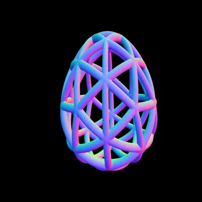 Bộ sưu tập mô hình trứng Geodesic trang trí in 3D độc đáo
