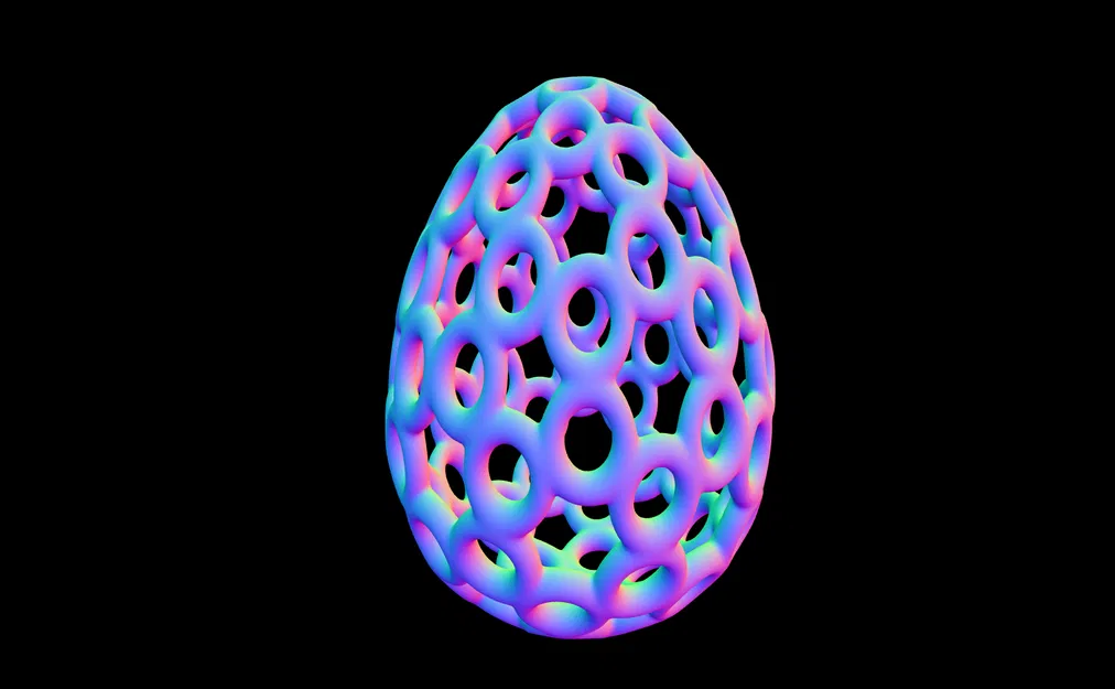 Bộ sưu tập mô hình trứng Geodesic trang trí in 3D độc đáo - Image 5