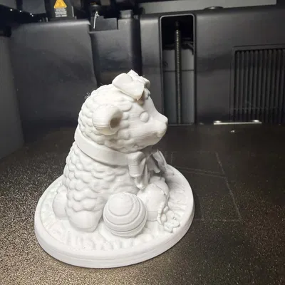 Chú cừu Phục sinh cùng giỏ trứng - Mô hình trang trí 3D ấn tượng