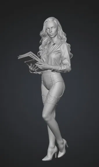 Mô hình 3D nữ thư ký Executive Allure sắc nét cho in ấn - Image 1