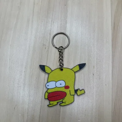 Mô hình móc khóa Homerchu hài hước (Homer Simpson + Pikachu)