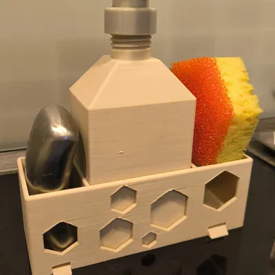 Bình Đựng Xà Phòng Dạng Lỏng Tích Hợp Khay Để Miếng Rửa Chén