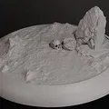 Đế Miniature Hình Đầu Lâu và Đá – Chi tiết cao – 25/32/40/50 mm – File STL 3D - Thumbnail 2