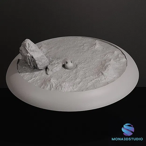 Đế Miniature Hình Đầu Lâu và Đá – Chi tiết cao – 25/32/40/50 mm – File STL 3D - Image 5