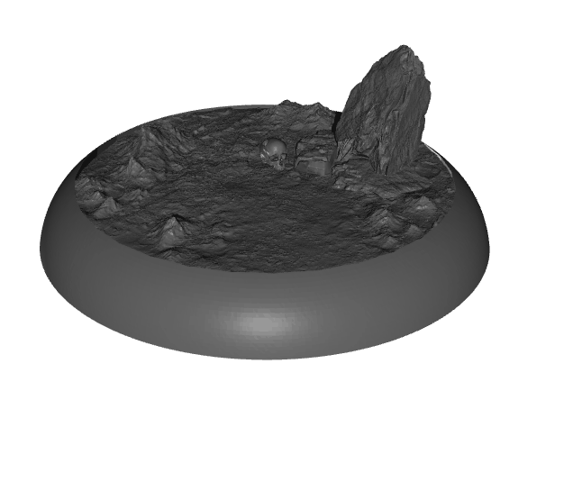 Đế Miniature Hình Đầu Lâu và Đá – Chi tiết cao – 25/32/40/50 mm – File STL 3D - Thumbnail 7