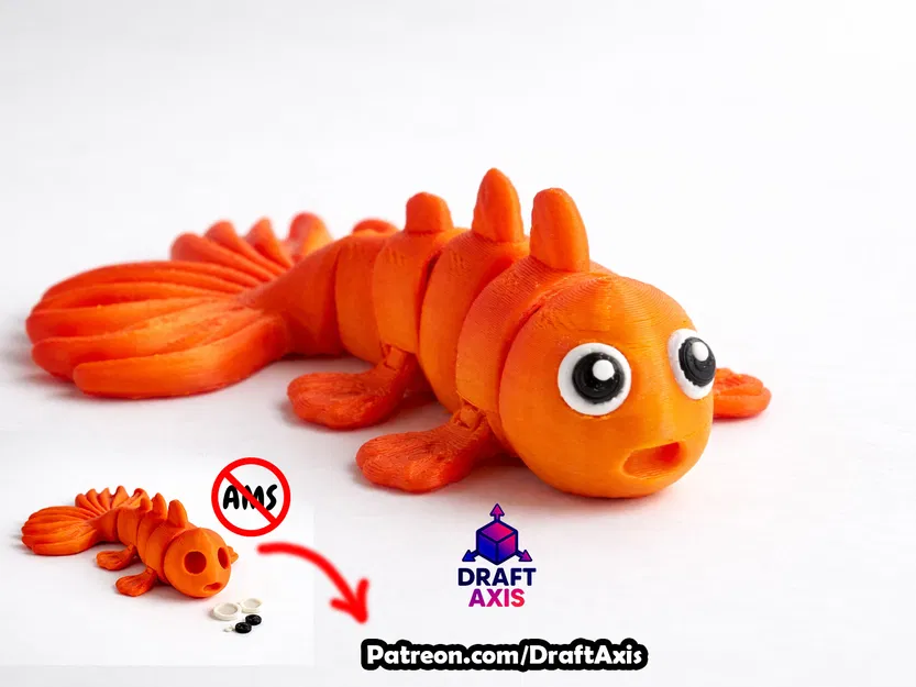 Flexi Goldfish - Mẫu cá vàng in linh hoạt KHÔNG cần support - Image 1