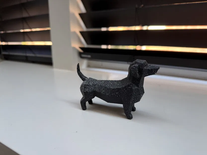 Mô hình chú chó Dachshund thiết kế Low-poly in 3D cực chất - Image 2