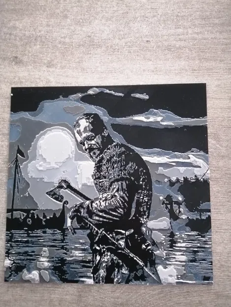 Tranh in 3D nghệ thuật Floki phong cách Hue Forge chi tiết sắc nét - Image 1