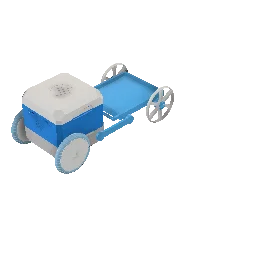 Mô hình xe kéo mini và mũ bảo vệ cho robot HP Otto