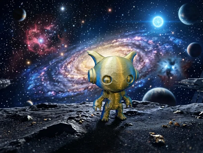 Cute Sci-Fi Bot - Mô hình Robot Chiến Binh Chibi Mini - Image 1