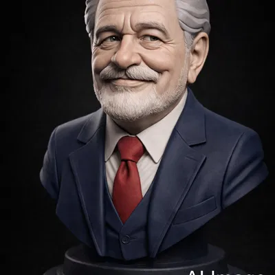 Mô hình tượng bán thân nghệ thuật phong cách AI in 3D