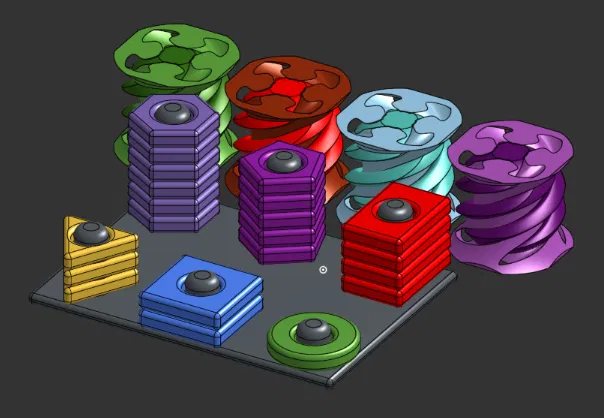 Đồ chơi xếp hình xoắn ốc cho bé (V2 Toddler Toys - 3D Printed) - Image 1