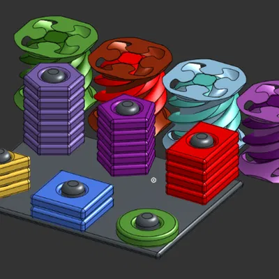 Đồ chơi xếp hình xoắn ốc cho bé (V2 Toddler Toys - 3D Printed)