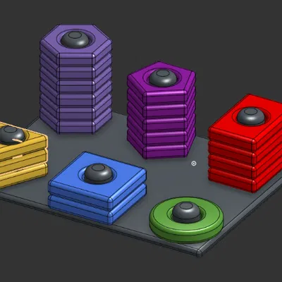 Đồ chơi xếp hình xoắn ốc cho bé (V2 Toddler Toys - 3D Printed)