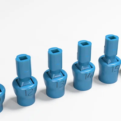 Bộ đầu tuýp đa năng 6 cạnh hệ mét in 3D cho máy khoan