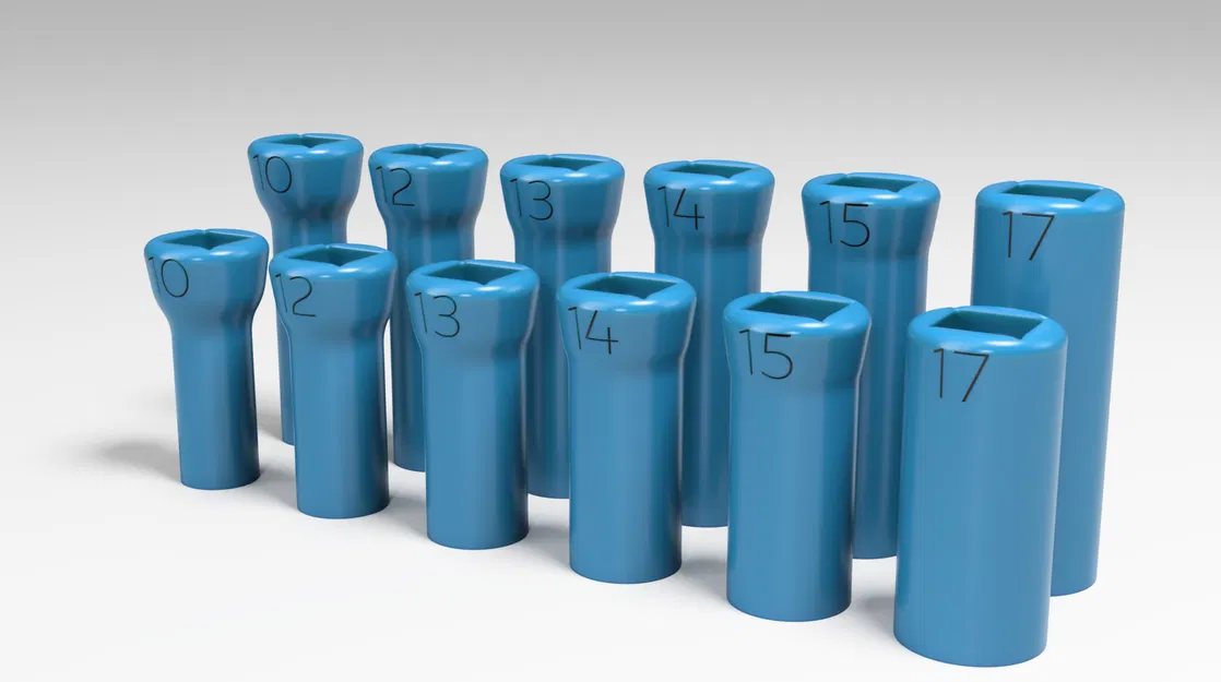 Bộ đầu tuýp đa năng 6 cạnh hệ mét in 3D cho máy khoan - Image 5