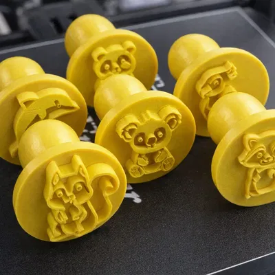 Bộ con dấu hình thú 3D dễ thương cho bé thỏa sức sáng tạo