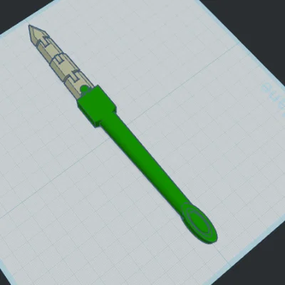 Mô hình ngọn giáo linh hoạt Useless Spear in 3D giải trí