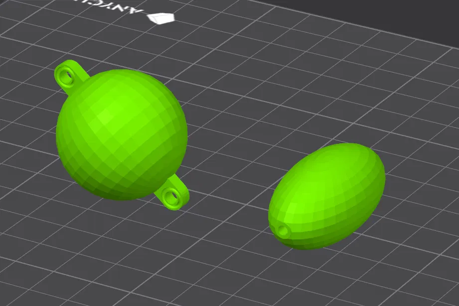 Bộ phao câu cá 3D: Phao tròn và phao xuyên tâm tự in - Image 2