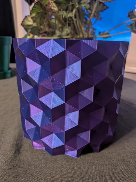 Chậu cây lục giác Low Poly kèm khay thoát nước in 3D - Image 2