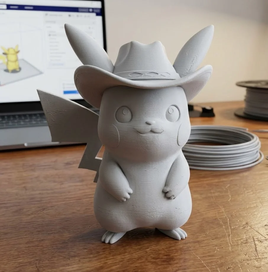 Mô hình 3D Pikachu đội mũ cao bồi - Sản phẩm in 3D cực đáng… 1