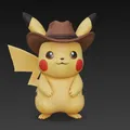Mô hình 3D Pikachu đội mũ cao bồi - Sản phẩm in 3D cực đáng yêu - Thumbnail 3
