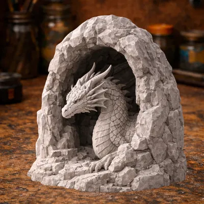 Mô hình trang trí kệ sách Dragon Cave Book Nook độc đáo