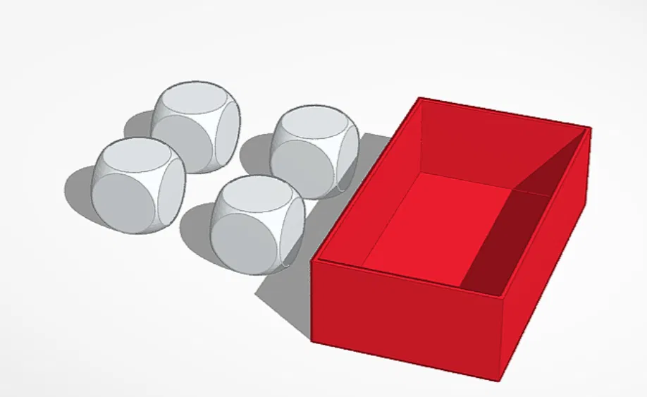 Bộ xúc xắc và hộp đựng 3D tiện lợi cho các trò chơi board game - Image 1