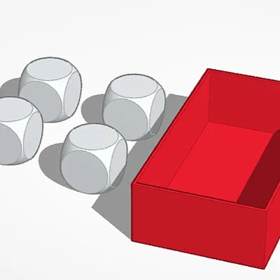 Bộ xúc xắc và hộp đựng 3D tiện lợi cho các trò chơi board game