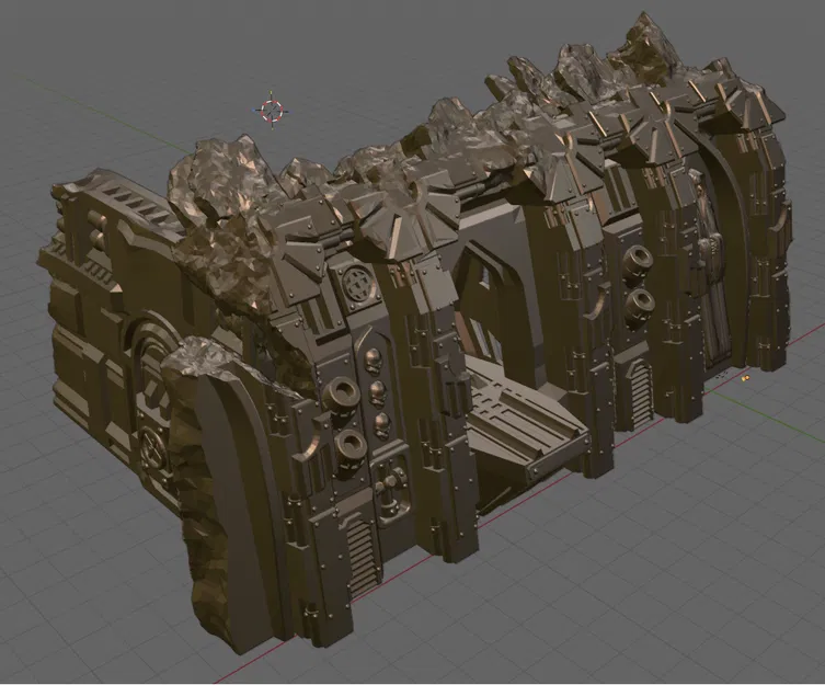 Mô hình địa hình Gothic Space Ship dạng chữ L cho Wargaming - Image 1