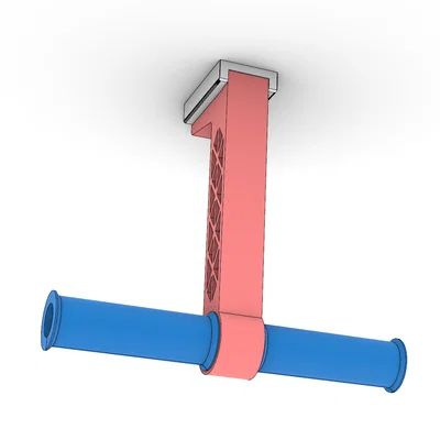 Giá treo cuộn nhựa in 3D gắn kệ