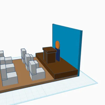 Mô hình 3D Trump tại bục phát biểu độc đáo
