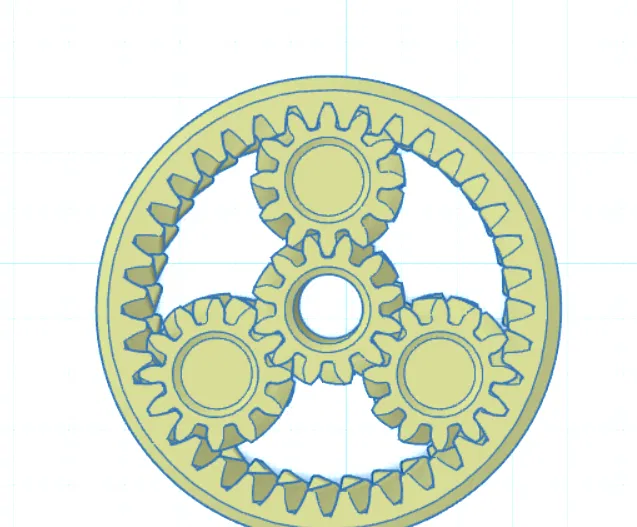 Nhẫn xoay bánh răng Fidget Ring cỡ lớn - Thiết kế in 3D độc đáo - Image 1