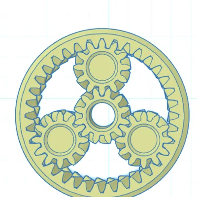 Nhẫn xoay bánh răng Fidget Ring cỡ lớn - Thiết kế in 3D độc đáo