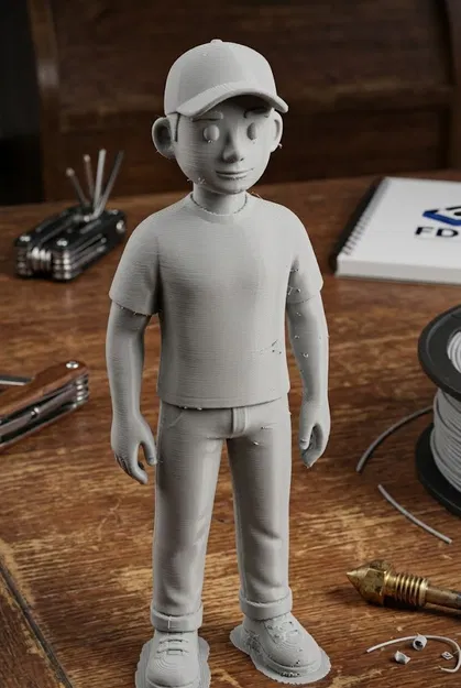 Mô hình 3D cậu bé đội mũ (Boy with hat) độc đáo - Image 1