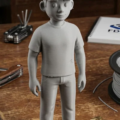 Mô hình 3D cậu bé đội mũ (Boy with hat) độc đáo