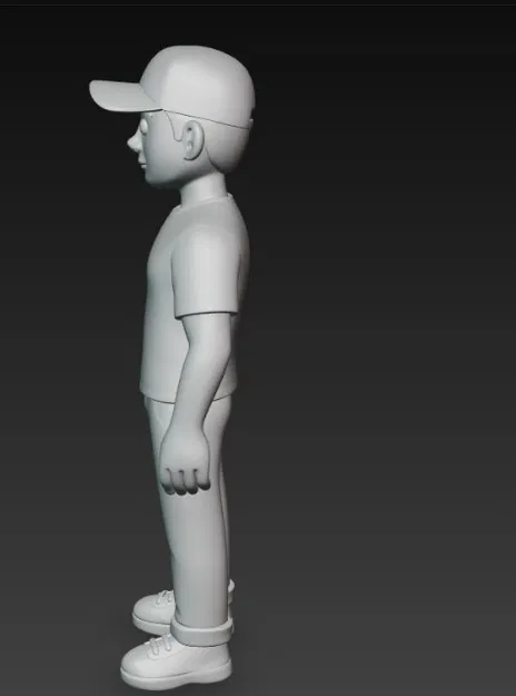 Mô hình 3D cậu bé đội mũ (Boy with hat) độc đáo - Image 2