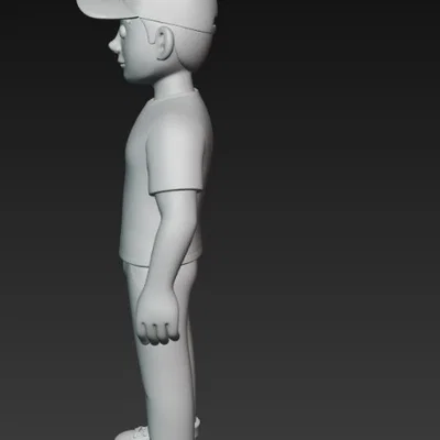 Mô hình 3D cậu bé đội mũ (Boy with hat) độc đáo