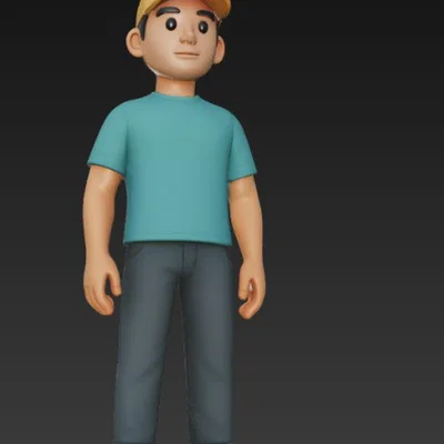 Mô hình 3D cậu bé đội mũ (Boy with hat) độc đáo