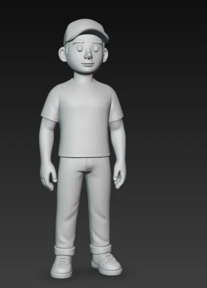 Mô hình 3D cậu bé đội mũ (Boy with hat) độc đáo - Image 4