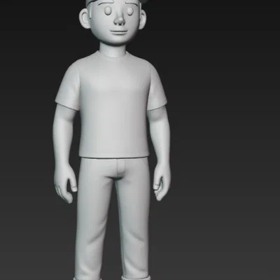Mô hình 3D cậu bé đội mũ (Boy with hat) độc đáo