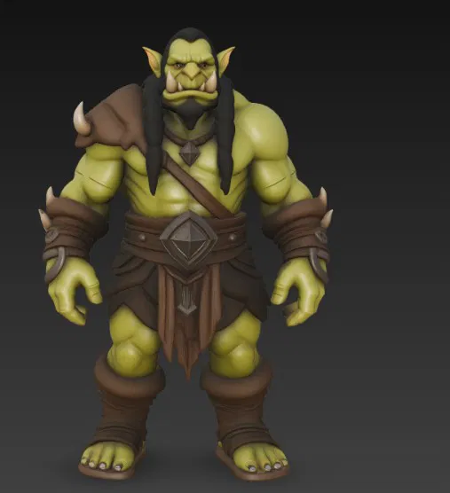 Mô hình 3D Orc Warrior chiến binh dũng mãnh để in ấn - Image 3