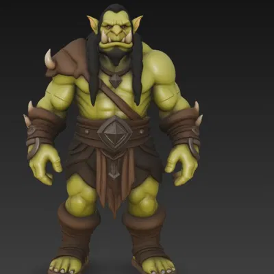 Mô hình 3D Orc Warrior chiến binh dũng mãnh để in ấn